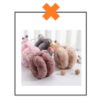 Oorwarmers fluffy kroon roze